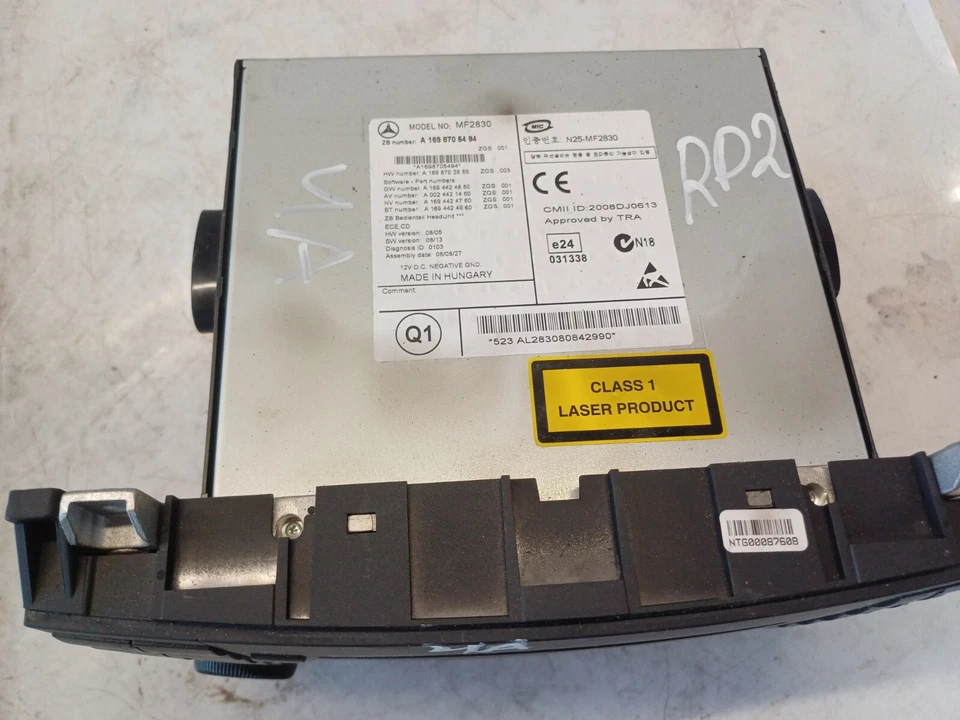 4A* Mercedes Benz W169 W245 Autoradio Radio CD FM Bordcomputer A1698705494 - Bild 4 von 4