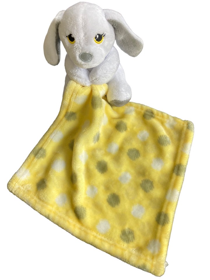 Little Beginnings Puppy Dog Bunny 11" Lovey Security Blanket White