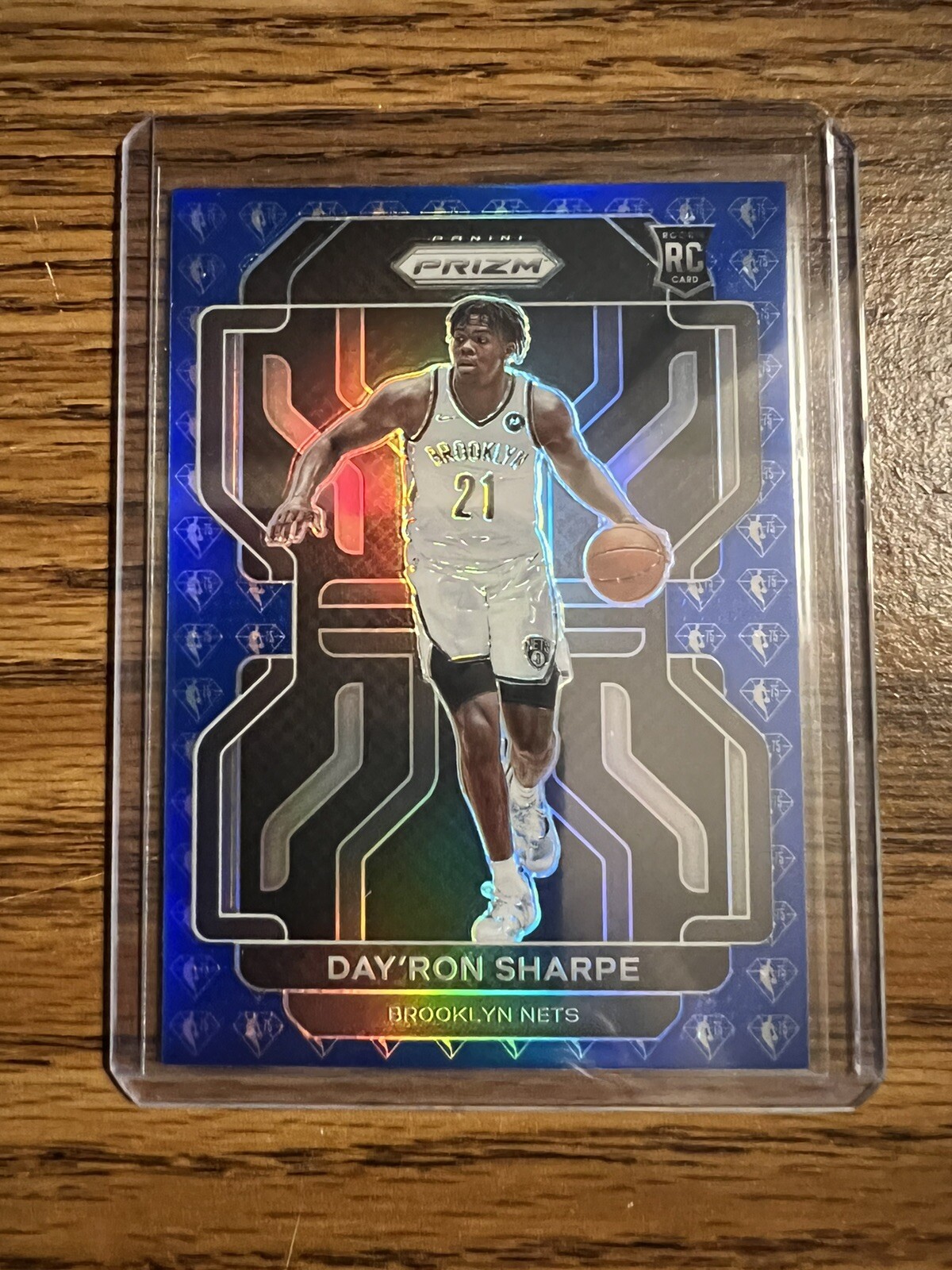 2021-22 Panini Prizm Day’Ron Sharpe RC 75th Anniversary Diamond Blue Prizm #281