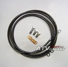 Streamline 6 Extended Steel Braided Rear Brake Line Smoked