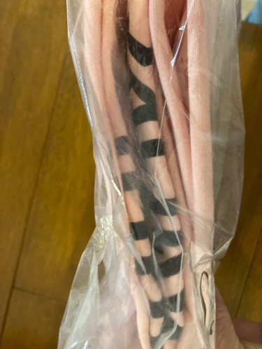 VICTORIAS SECRET SWEATPANTS. XS. LIGHT PEACHY PINK. PINK BLACK GRAPHIC. NWT - Picture 3 of 3