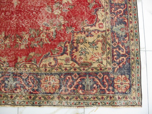 6X9 Oriental Rug,Hand Knotted Floral Rug,Blue Wool Rug,Traditional Vintage Rug - Picture 12 of 20