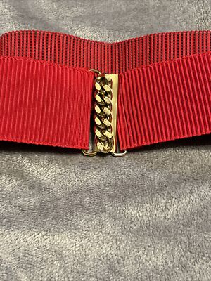 *WOMAN Inch ELASTIC STRETCH BELT with gold color buckle