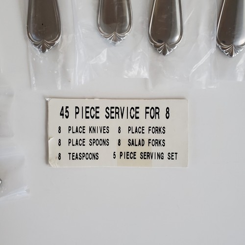Reed & Barton Select SOLANGE Stainless Tableware Set Of 45 Pieces Service For 8 - Picture 5 of 15