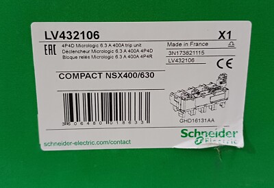 Schneider LV432106 trip unit MicroLogic 6.3 A 400A for ComPact NSX