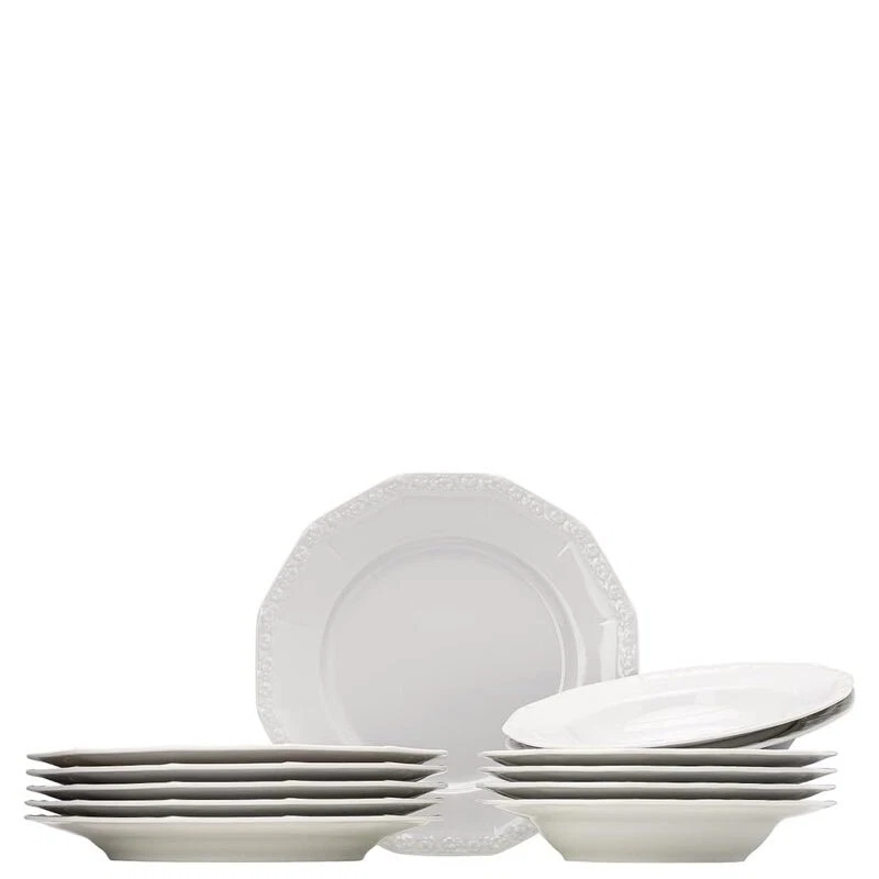 Rosenthal, Maria, 6 Piatti Piani 26cm + 6 Piatti Fondi 23cm, Porcellana