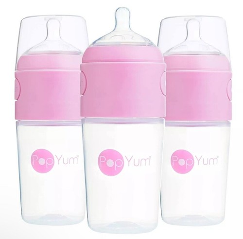 Easy BPA Free Baby Bottles - 3-Pack - 5 Oz. Breast Milk Compatible - Pink