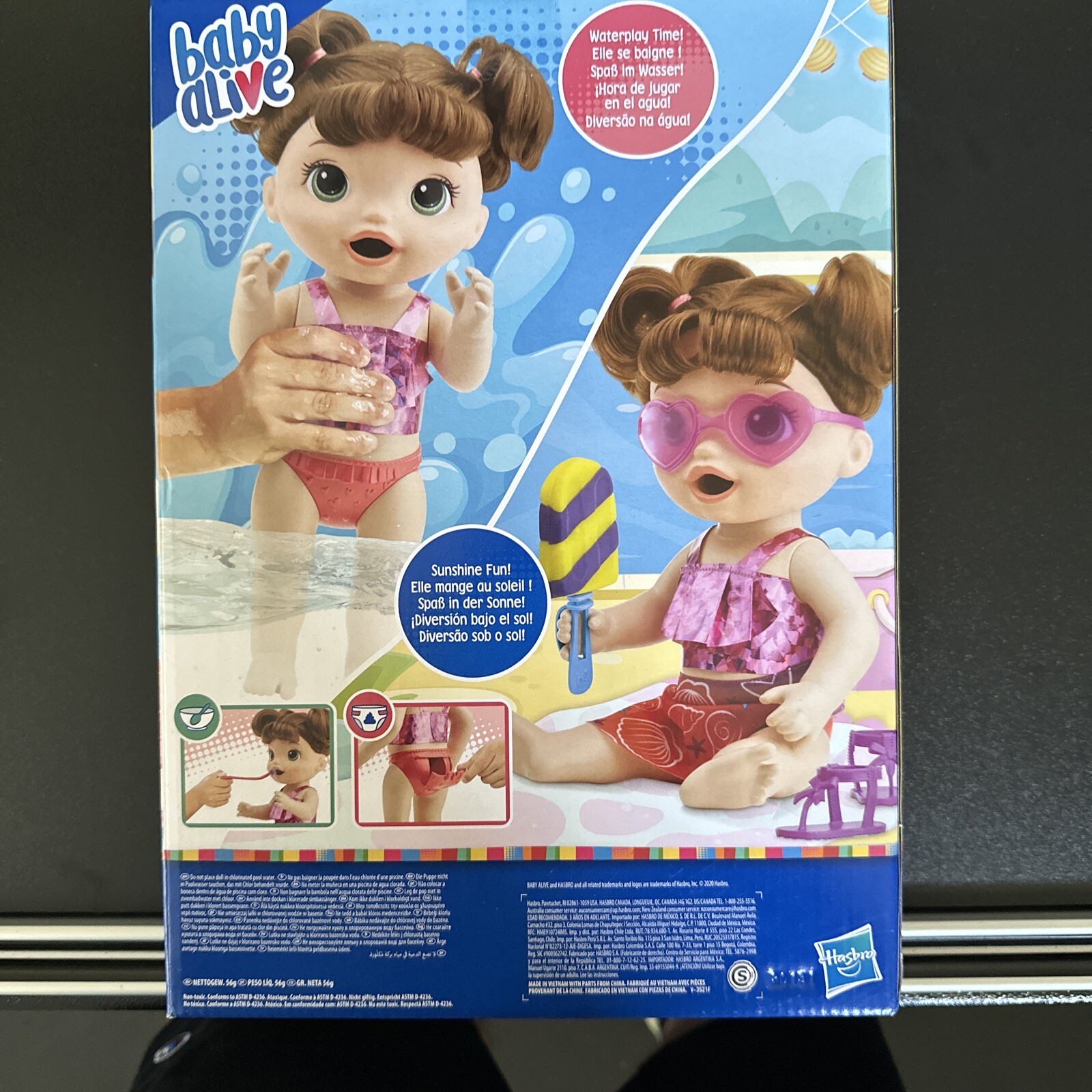 Baby Alive Sunshine Snacks Doll With Food, Spoon, Fork & Comb Hasbro  NEW
