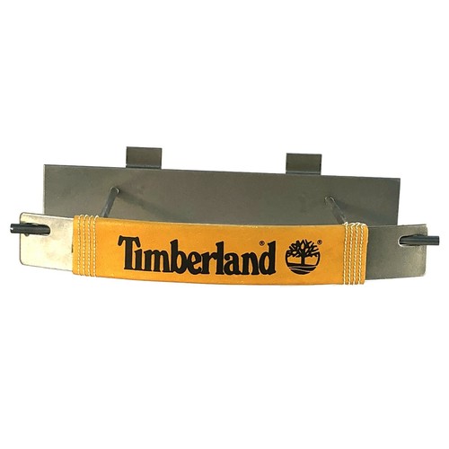 Stahl Lamellenwand Schuhhalter gebraucht m. Lederornamente für Vitrinenregal(e) - Bild 4 von 5