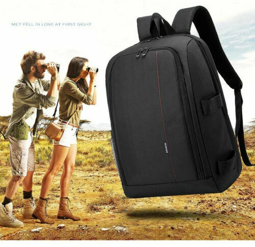 HUWANG DSLR Photo Camera Backpack Soft Bag Digital Laptop Bag for Canon Sony - Image 4 of 4