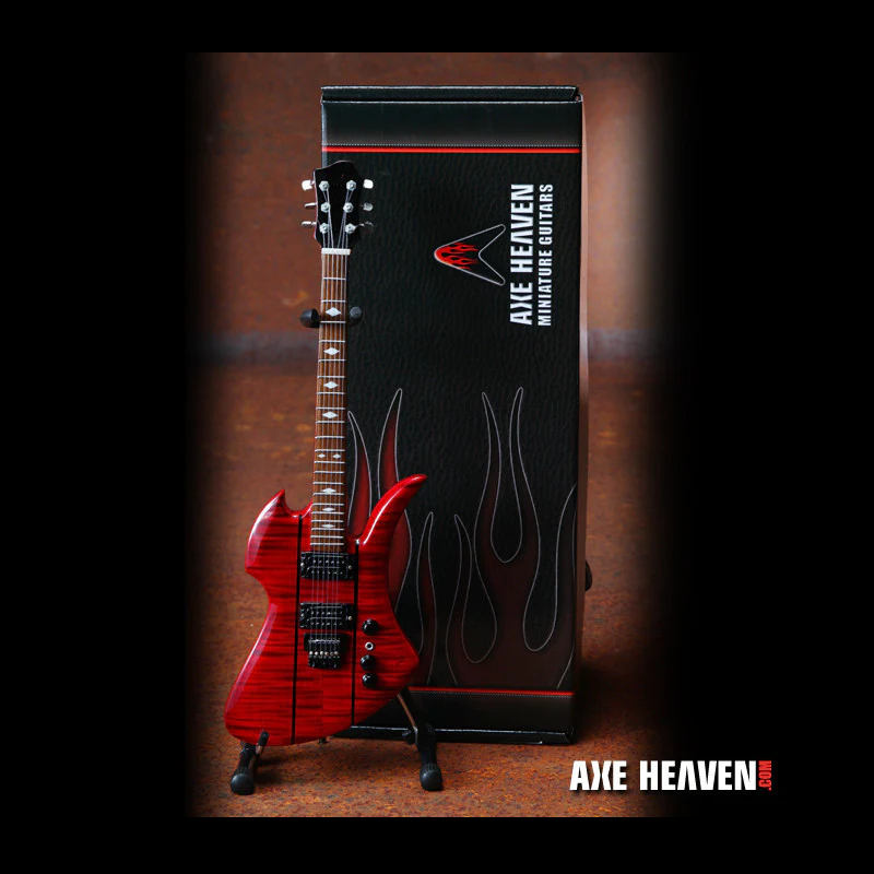 B.C. Rich Red Stained Mockingbird - Slash Guns N' Roses - Mini Axe