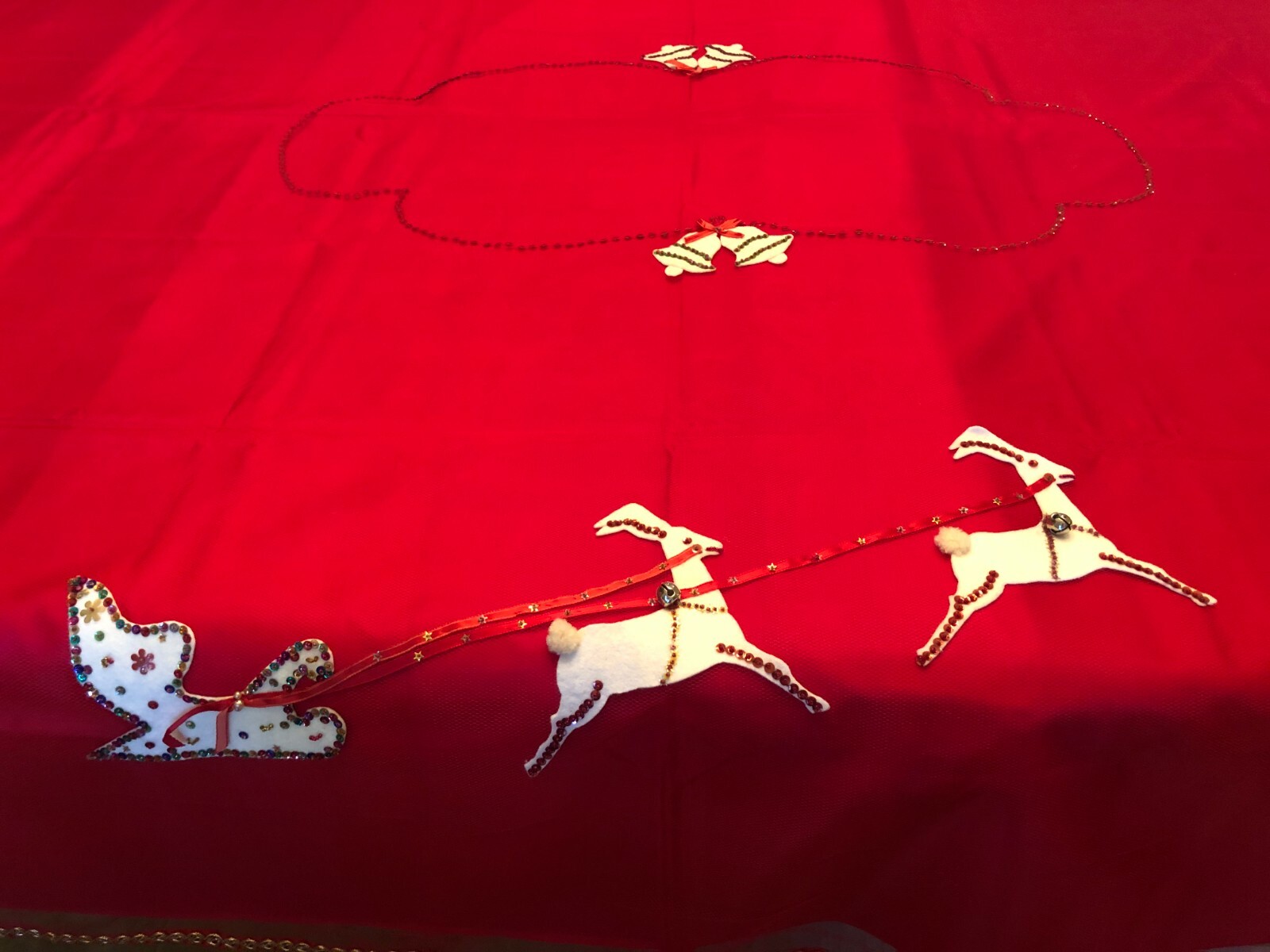 Handmade Vintage Christmas Tablecloth eBay