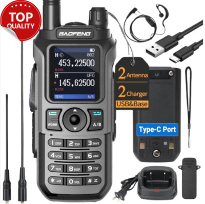 Long Range Walkie Talkie 100 Mile Two Way Radio Charge Headset Waterproof USA