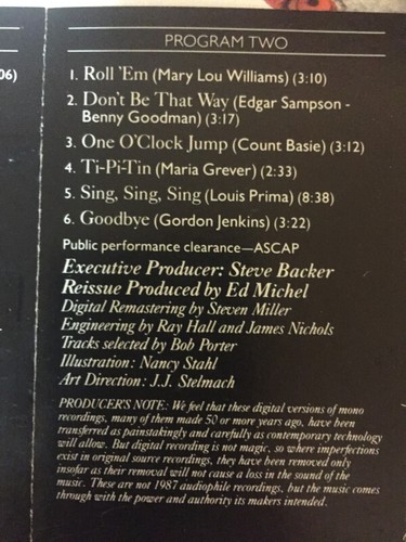 Benny Goodman And His Orchestra - Sing, Sing, Sing (Cass, Comp) (Very Good Plus - Picture 4 of 5