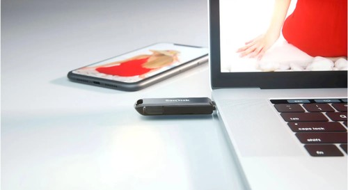 SanDisk iXpand Flash Drive Luxe pour iPhone / iPad / Périphériques USB C 256 Go Neuf - Photo 7/8