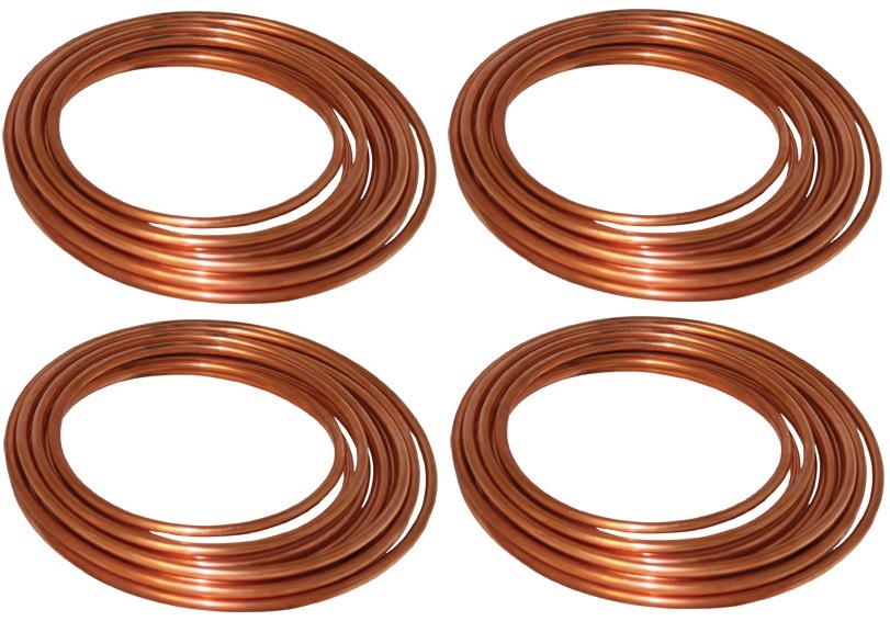 (4) rolls Mueller LSC4020P 1/2" id  x 20' Type L Soft Copper Tubing