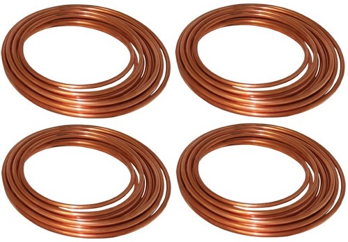 (4) rolls Mueller LSC4020P 1/2" id x 20' Type L Soft Copper Tubing