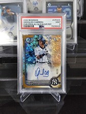 2022 Bowman Oswaldo Cabrera Auto Gold Shimmer Auto Psa 9