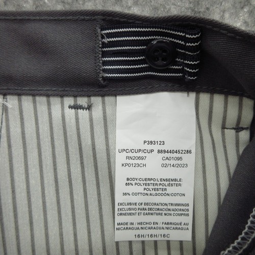 Dickies Boys Flat Front Pants 16 Husky Charcoal Gray Classic Fit Straight LegNew - Picture 8 of 11