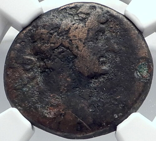 Pièce romaine authentique boutiques HADRIAN ancienne 117 après JC Césarée maritime Samarie neuf dans son état i82216
