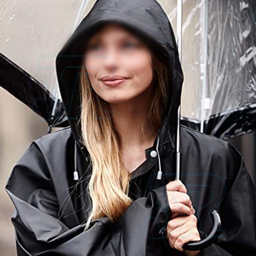 Waterproof Rain Jacket Coat Raincoat Hooded Long Trench Hiking Outdoor Unisex Oz - Picture 9 of 11