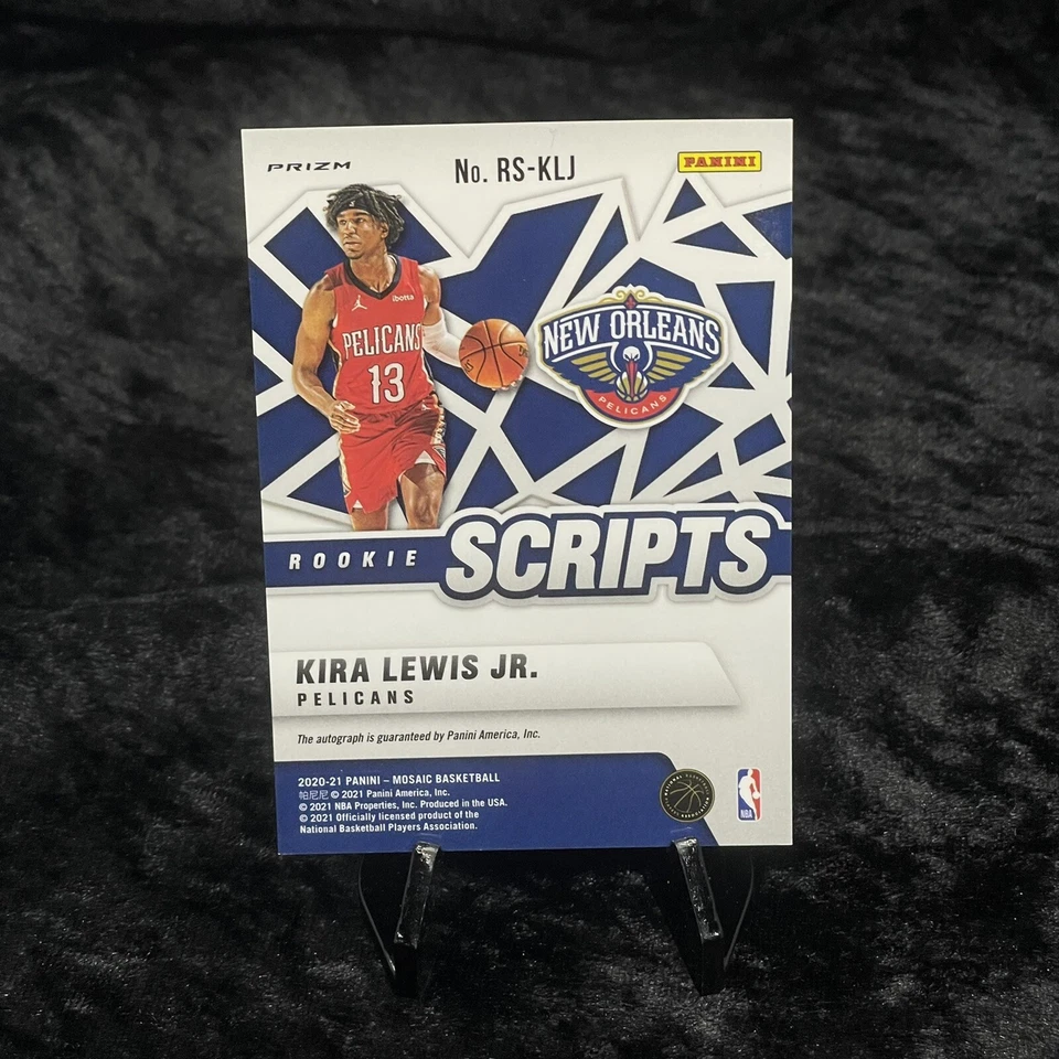 KIRA LEWIS JR 2020-21 Mosaic Rookie Scripts Silver Prizm AUTO RC - Image 2 of 2