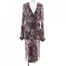 Dior Vintage John Galliano Silk Dress 9H21606A1663 Black Purple White Size F40