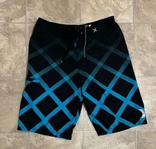 Hurley Phantom Board Shorts Swim Trunks Adult 29 Waist Black Diamond Stripe