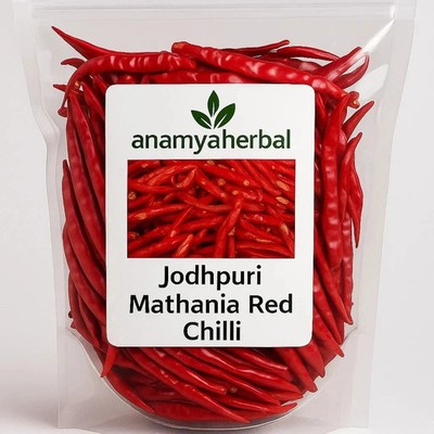 Jodhpuri Mathania Red Chilli Whole, Lal Mirch Sabut/ Best for Mutton 100 gms F/S