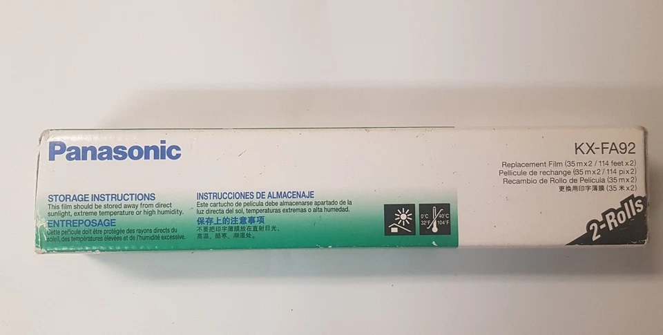 Genuine Panasonic KX-FA92 Plain Paper Fax Ink Film Refill- 2 Opened Rollers - Image 4 of 4
