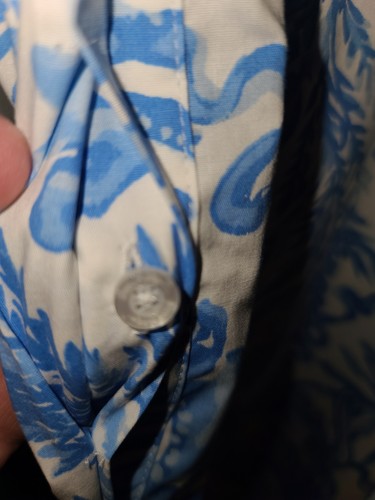 NWT Lilly Pulitzer Chrisella Shirtdress Sz 16 Resort White Aqua Lounge #005204 - Picture 6 of 11