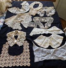 Antique Victorian Edwardian Lace Collars Lot