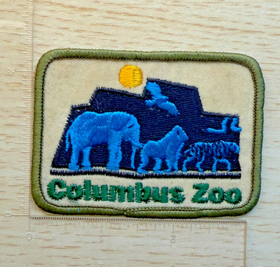 Columbus Zoo Elephant Gorilla Tiger Embroidered Souvenir Patch Vintage