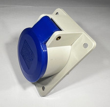 3P+E 4 Pin Socket 220-240v 9H IP44 SCAME 410.1664 Specialist Angled Panel Power