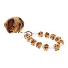 Creative Leopard Print Plush Keychain Wristlet Phone and Car Charm