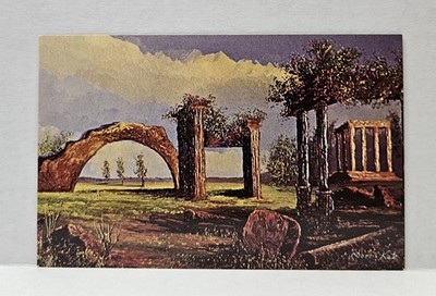 Morris Katz Dust to Dust Ruins Painting Art Vintage Postcard Unposted