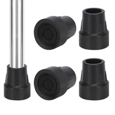 YF 1-Inch Non-Slip Rubber Cane Tips, 4 Pack Replacement Tips for Walkers, Cru...