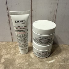 Kiehl's  2 ULTRA FACIAL CREAMS 0.95 oz X 2  1 oz FACIAL CLEANSER Lot