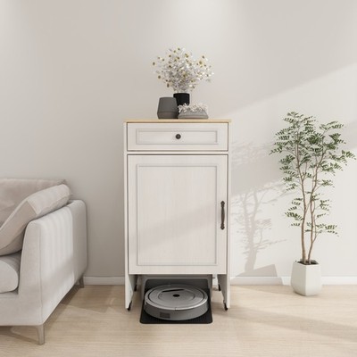 Robot Vacuum Stand Cabinet w Wheels Sweeping Robot Storage