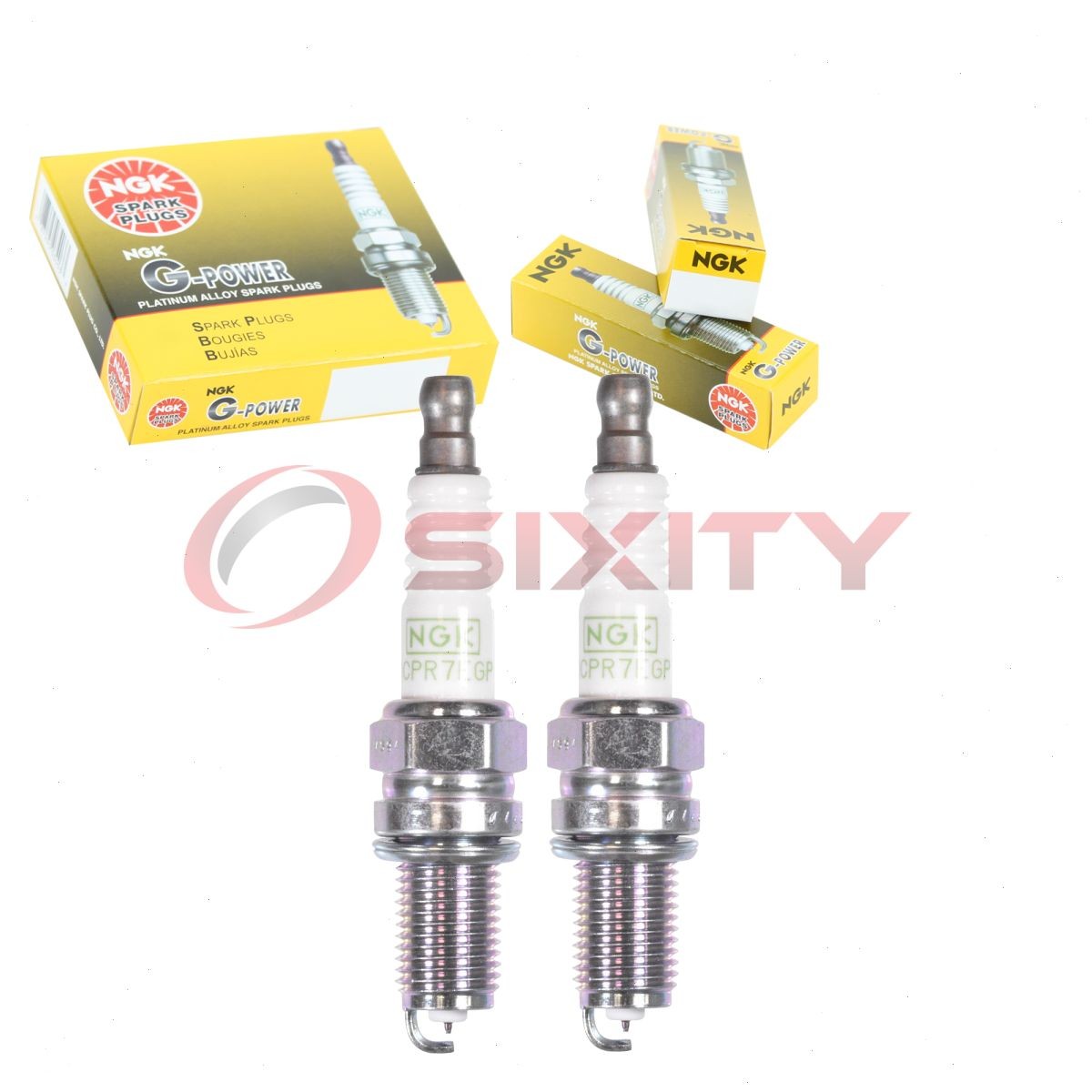 2 pc NGK 1682 DCPR7EGP G-Power Spark Plugs for Ignition Wire Secondary  qd