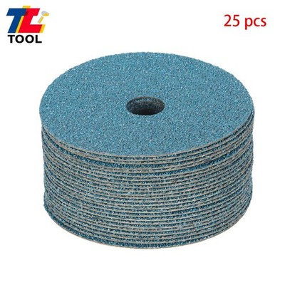 25 Pack 36 Grit 4.5''x7/8'' Zirconia Resin Fiber Sanding & Grinding Discs