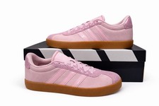Adidas VL Court 3.0 K Girls Size 6 Pink Gum Sole Sneakers