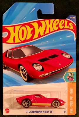 HOT WHEELS 2025 '71 LAMBORGHINI MIURA SV HYX22 HW 70s VS. 90s Card 78/250
