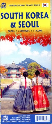 South Korea & Seoul 550T/ 1:550000 (Land-)Karte International Travel Map 2025
