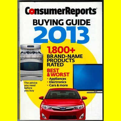 #ad CONSUMER REPORTS 2013 Buying Guide used cars SUV truck TV microwave BONUS STAMPS $5.99