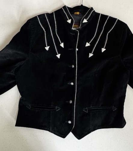 Vintage Pioneer Wear Leather Suede Cropped Jacket L Cowgirl Western Horsegirl - Picture 12 of 19