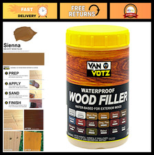 Waterproof Exterior Wood Filler - Half-Pint, Sienna, Paintable Stainable, Stro