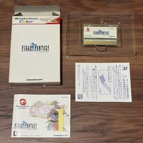 Final Fantasy I II IV Bandai WonderSwan Color Game Cartridge with Box & Manual
