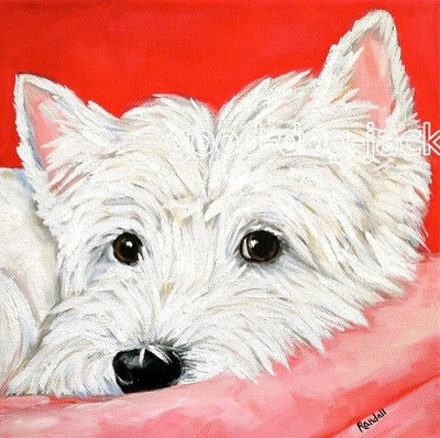 West Highland White Terrier WESTIE MATTED SQUARE PRINT good-dog-jack Dog RANDALL