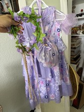Halloween Kostüm Isabela Madrigal Disney Encanto Größe 5-7 Jahre Handtasche & Kopf